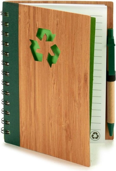 Produktbild Pincello Mini-Ringheft mit Kugelschreiber Bambus 1 x 18 x 14 cm (12 Stück)