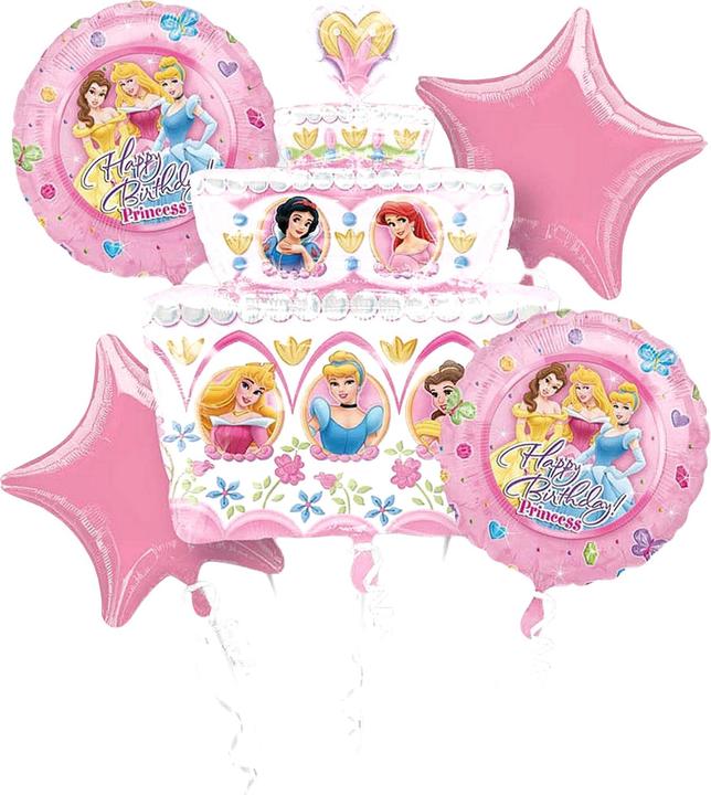Produktbild Disney Princess Geburtstagskuchen Ballon Blumenstrauss Folie