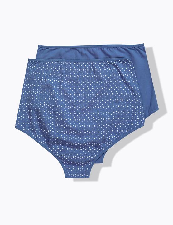 Produktbild Ulla Popken Bellieva-Taillenslips, 2er-Pack, Muster/Farbe, Baucheinsatz (54)