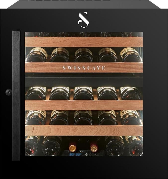 Swisscave Cuisine encastré cave à vin 2 zones WLI-90DF, 27-29 bouteilles, bois d'acajou
