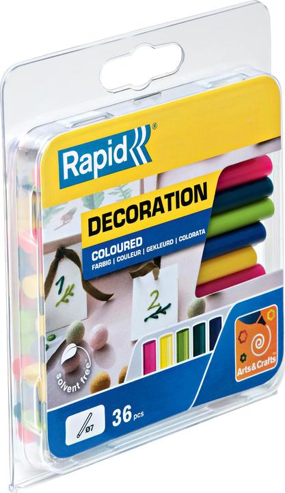 Produktbild Rapid Farbige Klebesticks Modern Ø7x90mm 36 Stück