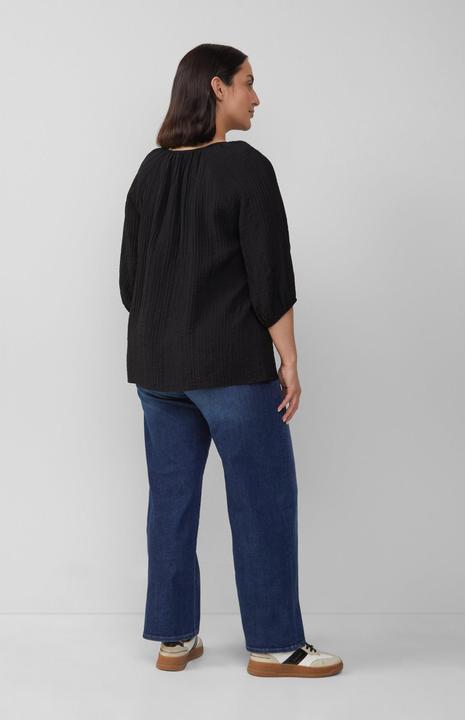 Produktbild S.Oliver Bluse Strukturierte Relaxed-Fit-Bluse mit Raffungen und Raglanärmeln (46)