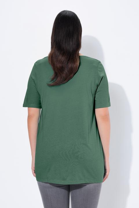 Actual product image Ulla Popken Essential Front Pleat Tee (62)