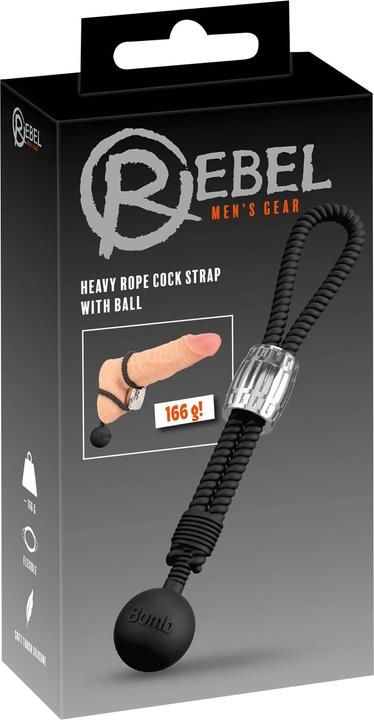 Produktbild Rebel Heavy Rope Cock Strap with Ball (5.50 cm)