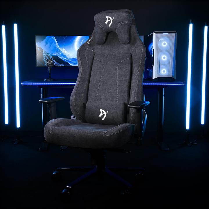 Produktbild Arozzi Vernazza XL - Chaise Gaming en tissu souple - Gris Sombre