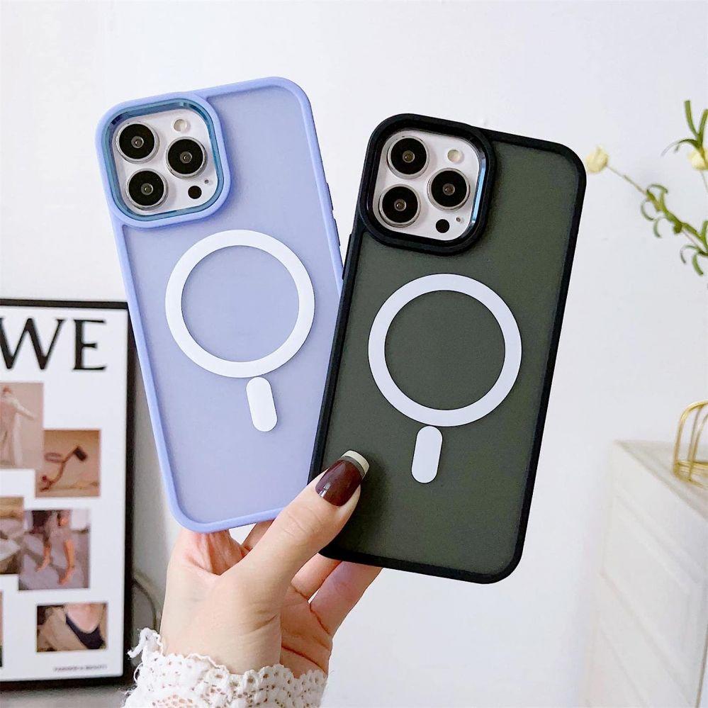 Thumbnail - Hurtel Magnetic Color Matte Case for iPhone 15 - pink (Apple iPhone 15), Smartphone Hülle, Rosa