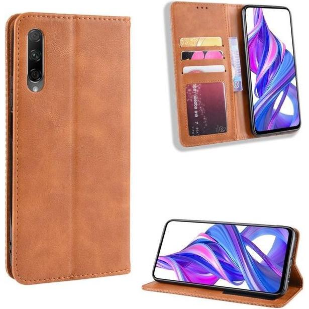 Thumbnail - MU Style Vintage III Leder Bookcover Series (Honor 9X), Smartphone Hülle, Braun