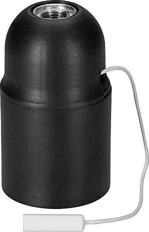 Produktbild Schaum 212071EL IsoFassung E27 schwarz mit Zugschalter 2 STK