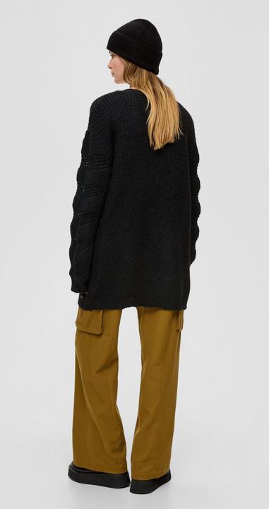 Produktbild s.Oliver Strickjacke Strick-Cardigan mit Zopfmuster (M)