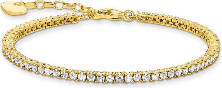 Produktbild Thomas Sabo Tennis Armband Gold (19 cm, 750 Gelbgold Vergoldung, 925 Sterlingsilber)