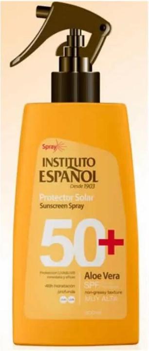 Actual product image Instituto Español SOL. PROTECCION SOLAR ALOE VERA SPF50+ SPRAY 300 ML (Sun spray, SPF 50, 300 ml)