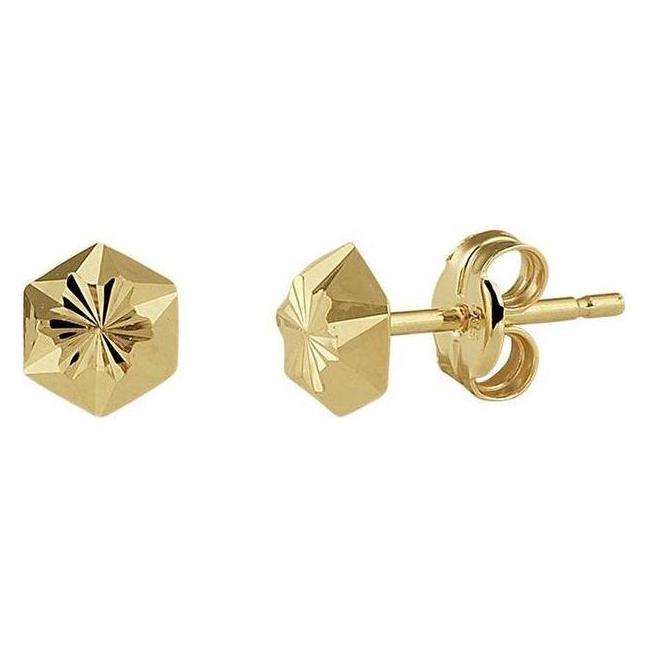 Marie, Oorbellen, Celeste über -Knobs Star Gestorben - 5 Mm - Gold, (14 Karaat Geelgoud)