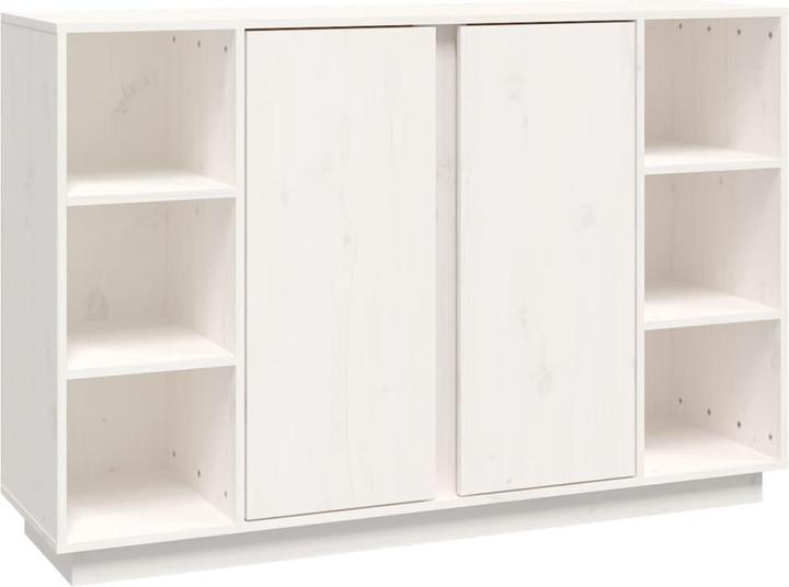 Produktbild VidaXL Sideboard Weiss 120x35x80cm Massivholz Kiefer Kommode Schrank Anrichte (120 x 35 x 80 cm)
