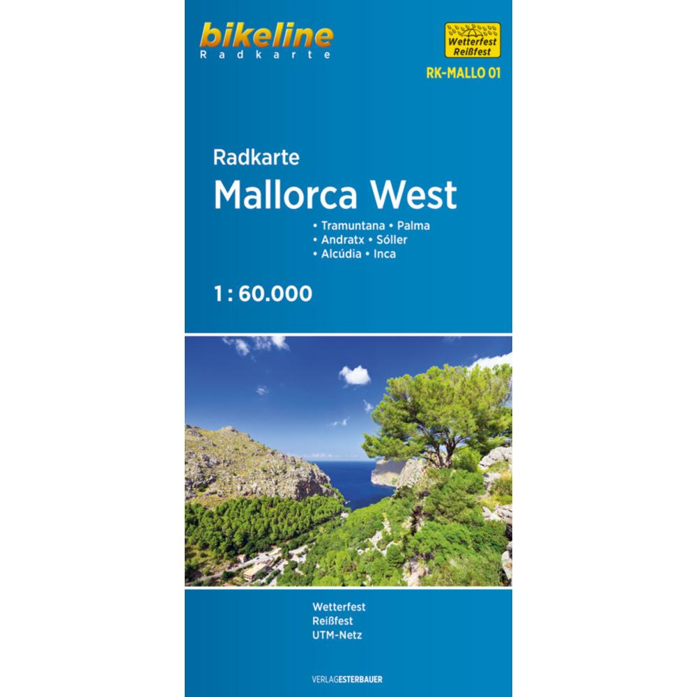 Bikeline Radkarte Mallorca West 60000, Landkarte