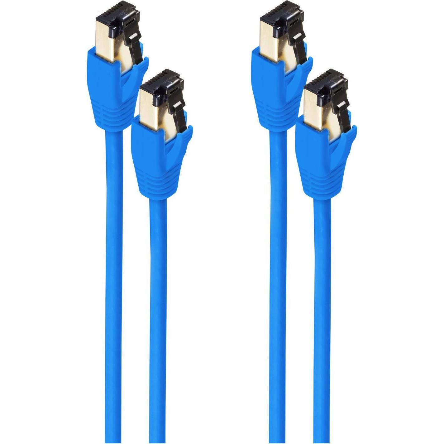 Shiverpeaks -BASIC-S--Patchkabel cat. 8.1 F/FTP PIMF LSZH blau 7,5m--VE2 (F/FTP, CAT8.1, 7.50 m), Netzwerkkabel