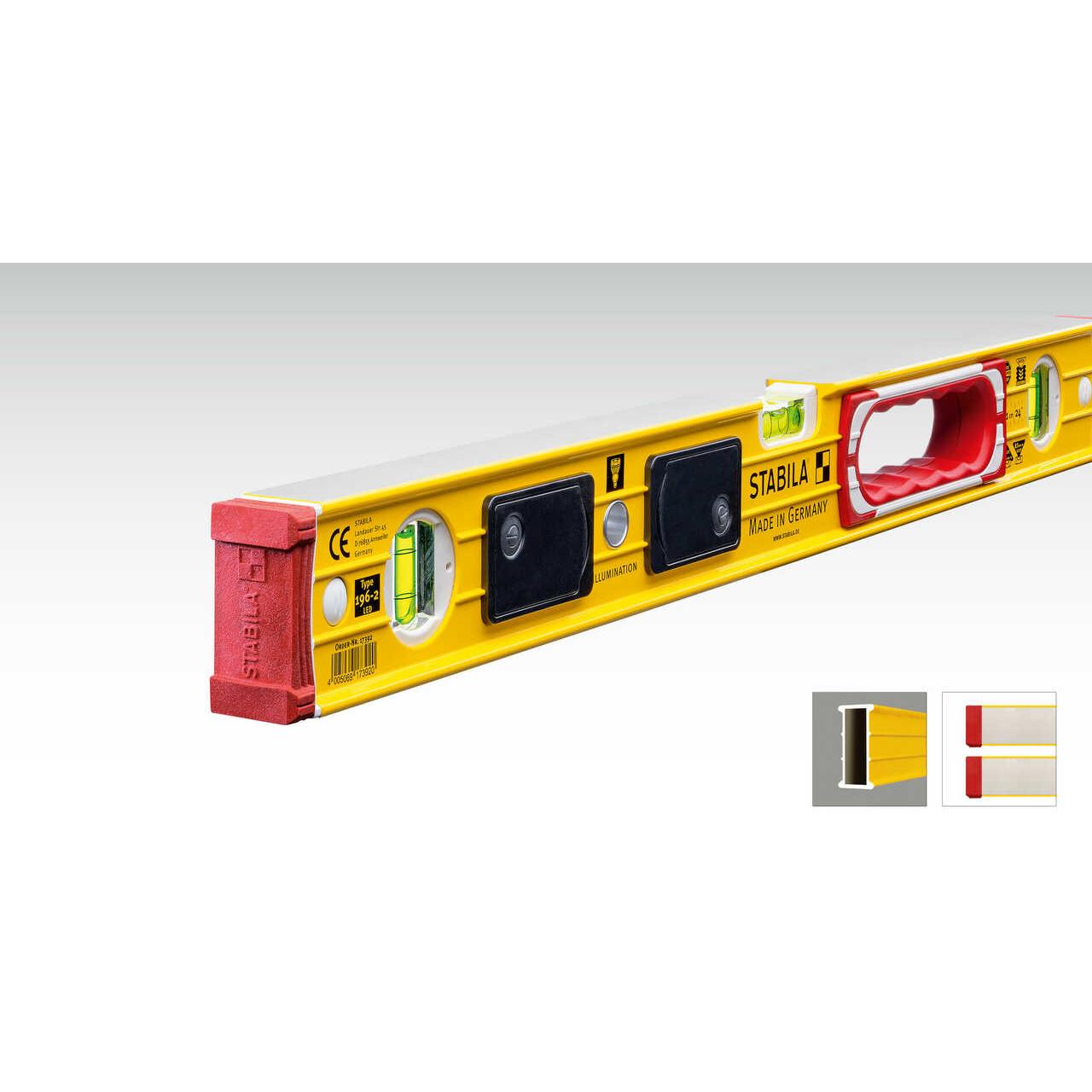 Thumbnail - Stabila, Wasserwaage, Wasserwaage Type 196-2 LED (122 cm)