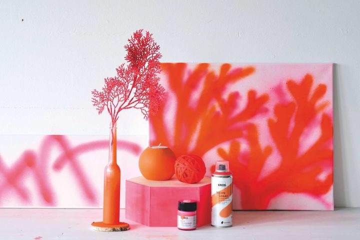 Produktbild Magni 76371 - Farbspray, neongelb 200 ml, fluoreszierende Sprühfarbe auf Wasserbasis, intensive Leuc (Neon Yellow, 200 ml)