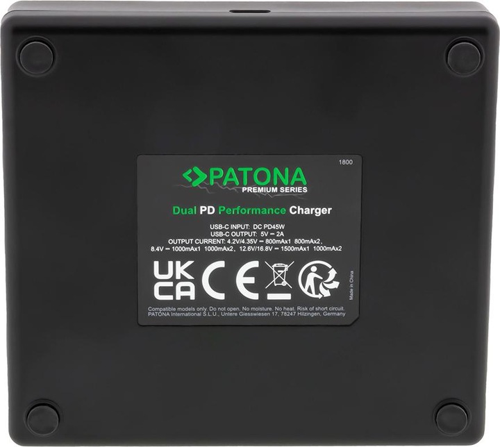 Actual product image Patona Dual PD Ladegerät für 18650 Cell (Charger)