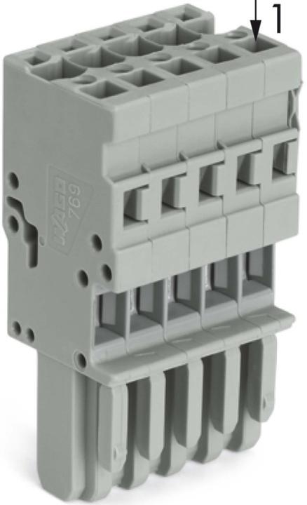 Produktbild Wago 1 Conductor Female Plug, 10 Pole Grey (Diverse)