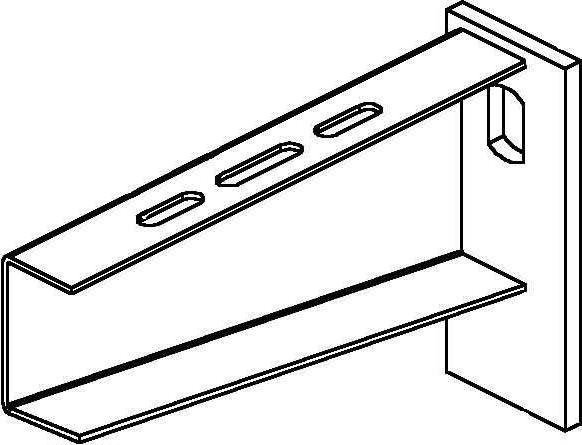 Actual product image Niedax Wall bracket KTAS 800 Bracket for cable support system 4013339189007 (0.83 m)