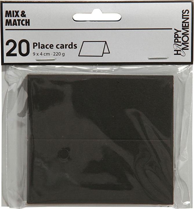 Creativ Company Naamkaartjes zwart, 20 stuks. (20 Pcs.)