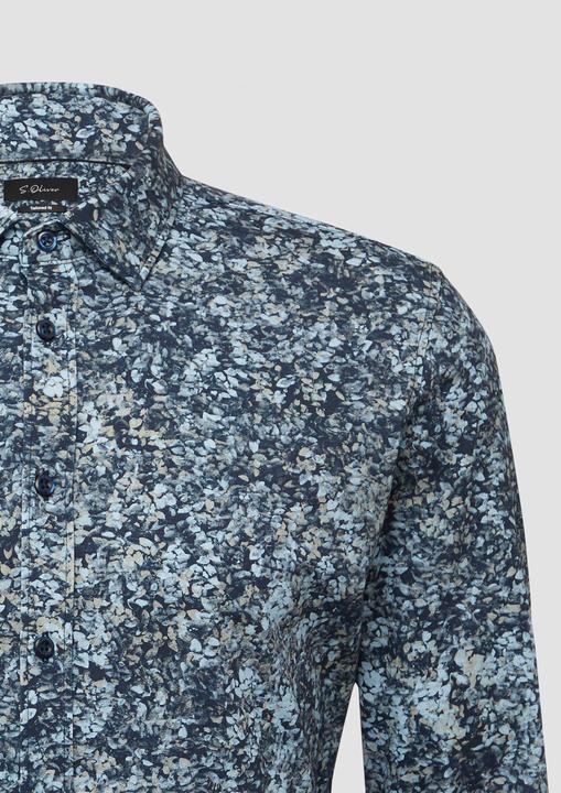 Actual product image S.Oliver Hemd Tailored Fit: Gemustertes Hemd aus Baumwollstretch (42)