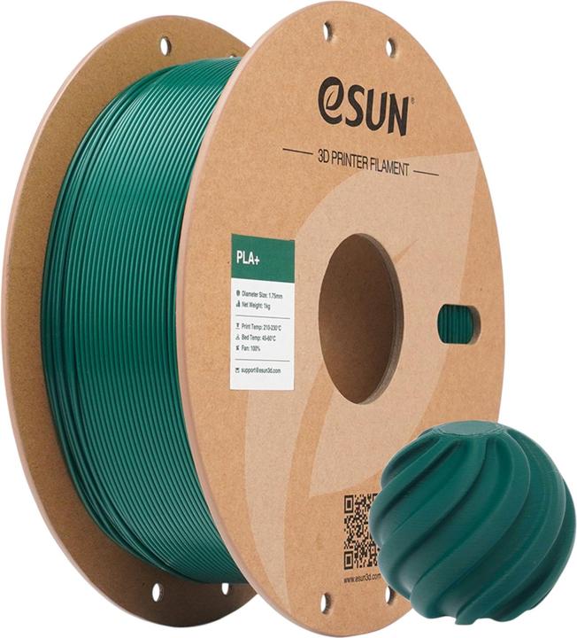 Image du produit eSUN PLA+ Holly Grün Filament 1.75mm 1Kg (PLA+ LECTURE, 1.75 mm, 1000 g)