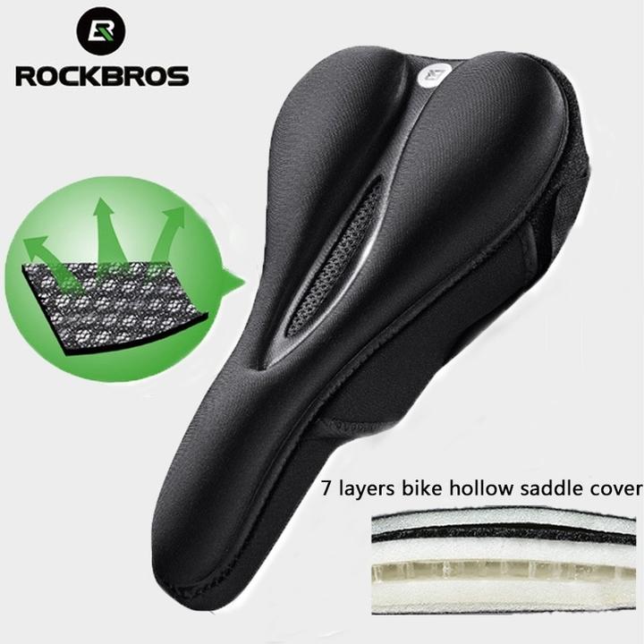 Actual product image Rockbros LF047-S silicone gel bicycle seat cover size M - black