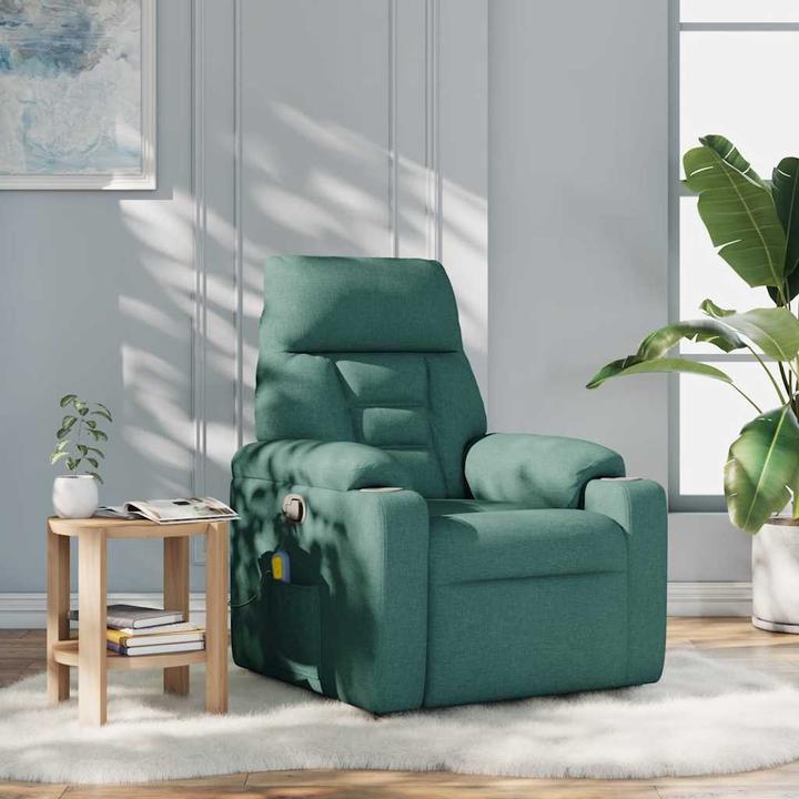 Actual product image VidaXL Massage chair dark green fabric