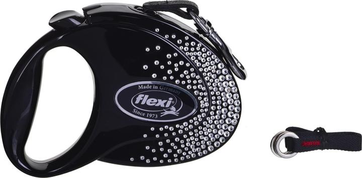 Produktbild Flexi Glam Splash Crystal with Swarovski crystals M - Hund Rückziehbare Leine - 5 m - Schwarz (M, Hund, Allgemein)