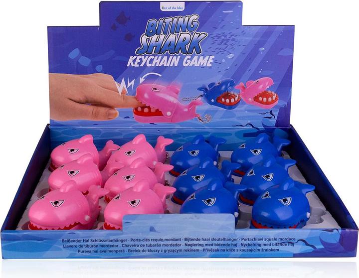 Actual product image Ootb Metal keychain, biting shark