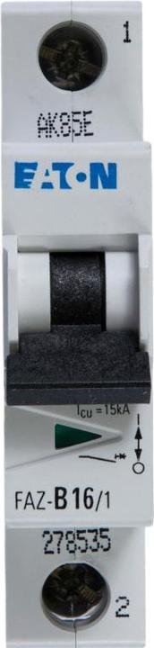 Produktbild Eaton MCB, 16A, B-type, 1Pole, 15kA