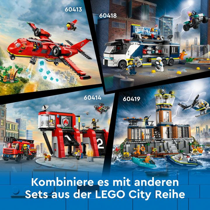 Image du produit LEGO 60414 Caserne de pompiers avec véhicule à échelle pivotante (60414, LEGO City)