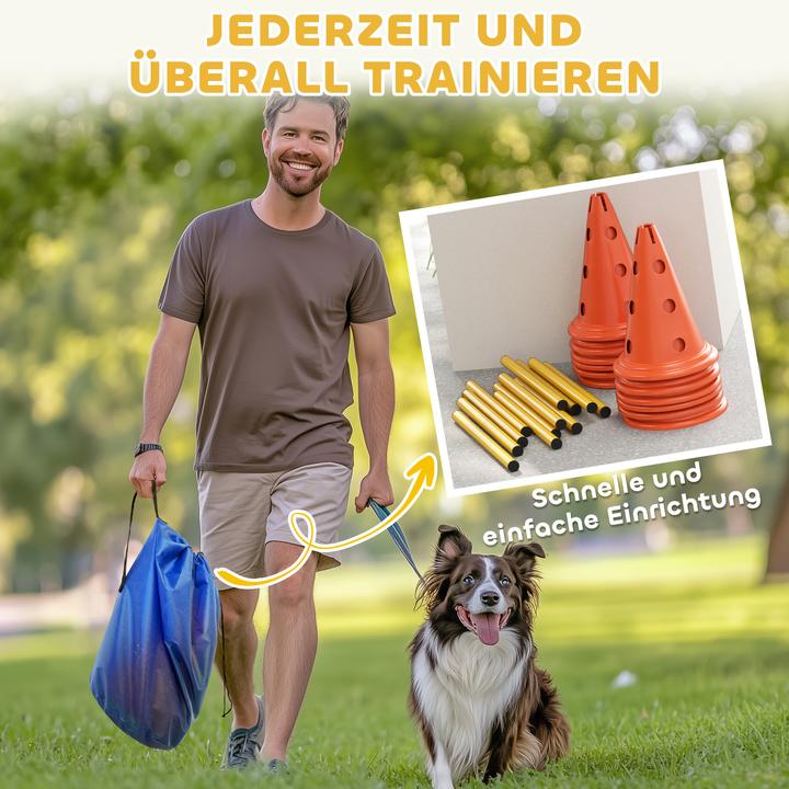 Produktbild PawHut Hund Agility Set Kunststoff Orange (Agility)