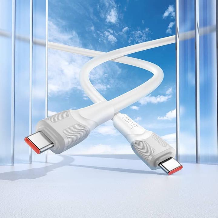 Immagine prodotto Hoco X106 Big bull 240W charging data cable Typ-C auf Typ-C, weiss, 3 Meter (USB 2.0, 240 W)