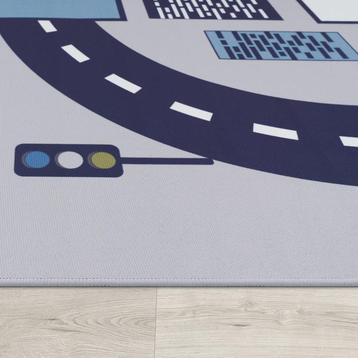 Produktbild TT Home Kinderzimmerteppich Teppich Junge Mädchen Kinderteppich Baby Rutschfest Strasse (220 x 160 cm)