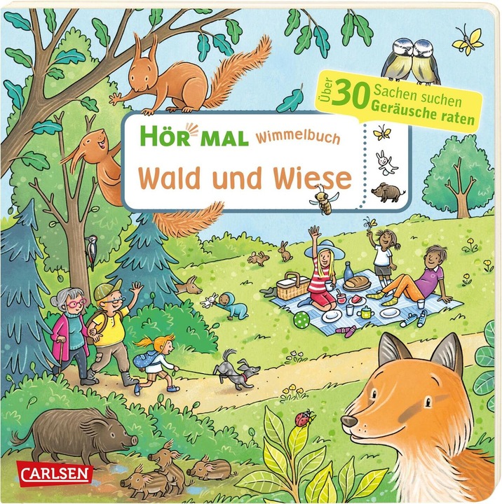 Listen (sound book): Wimmelbuch: Wald und Wiese (Forest and Meadow) (Stéffie Becker, Julia Hofmann, German)
