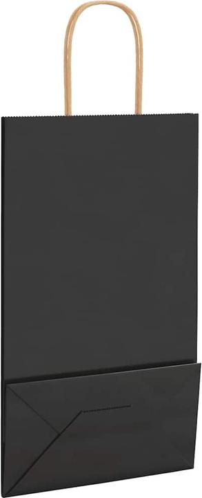 Image du produit vidaXL Sacs en papier kraft 50 pcs. avec anse Noir 21x11x36 cm Sac en papier (50x)