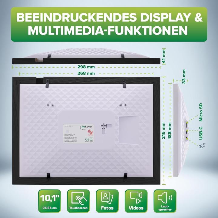Image du produit InLine cadre photo numérique WiFi WiFRAME 2 (10.10")