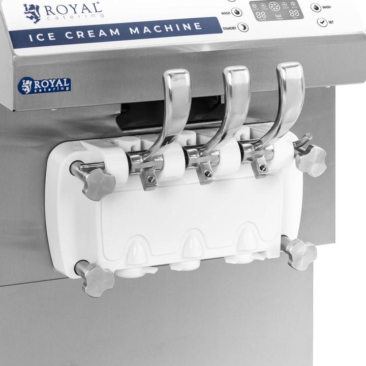 Produktbild Royal Catering Softeismaschine 16 l/h 1350 W LED Edelstahl Frozen Joghurt Maschine Gastro