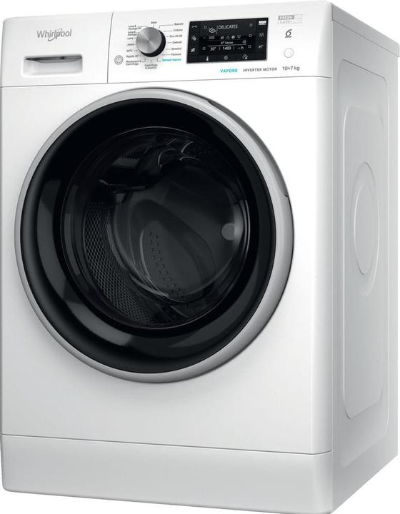 Whirlpool FreshCare FFWDD 107625 WBS IT washer-dryer Free installation Front loading White