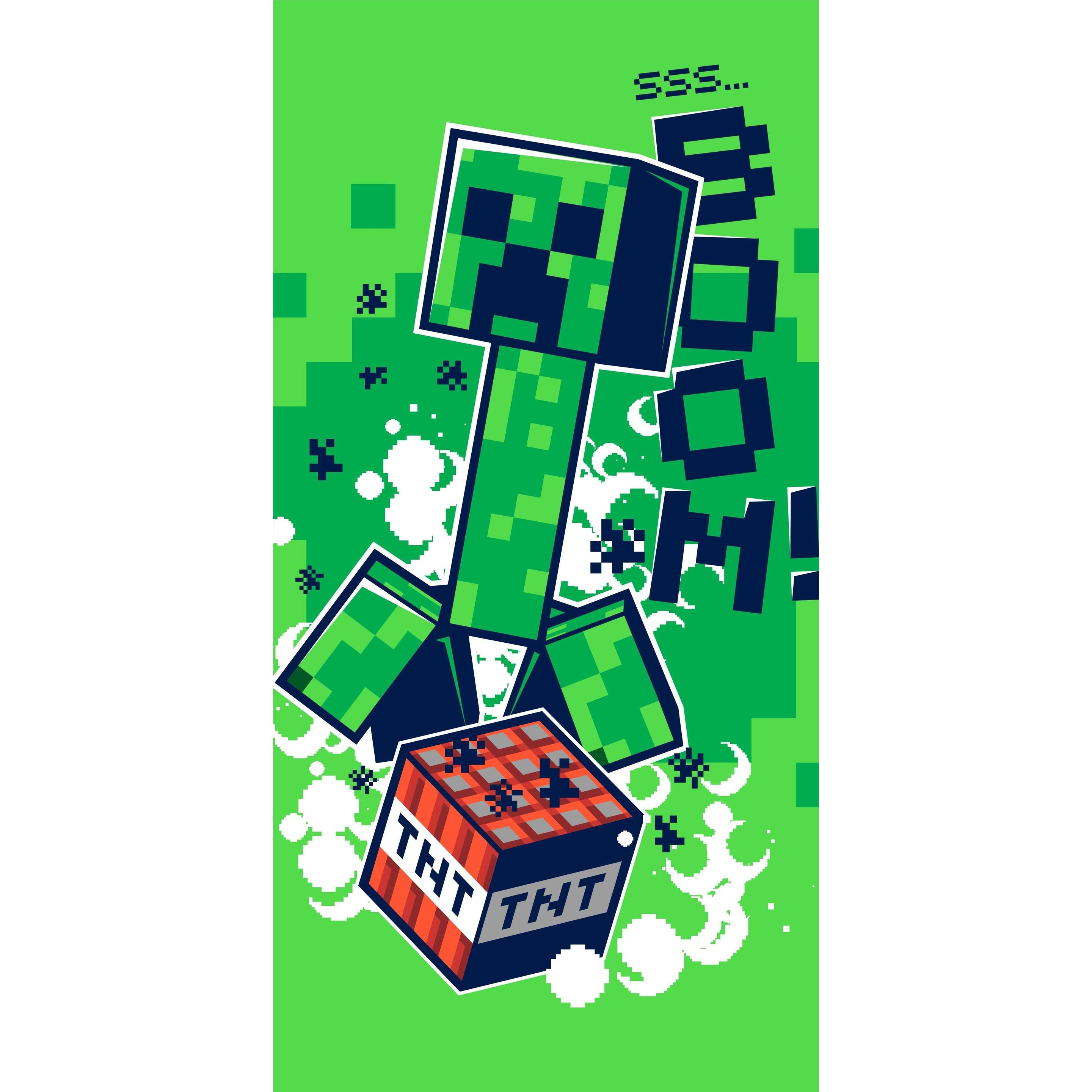 Tinisu, Strandtuch, Minecraft Creeper TNT Handtuch Strand Badetuch 70x140cm (70 x 140 cm)