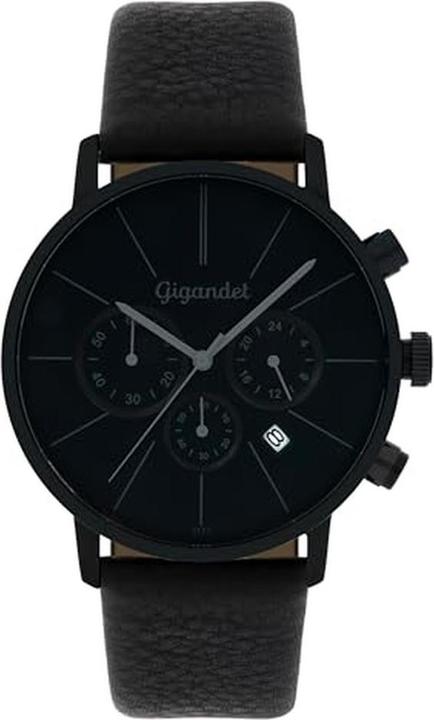 Gigandet Chronographe élégant étanche avec affichage 24 heures et date (Chronographe, Montre analogique)
