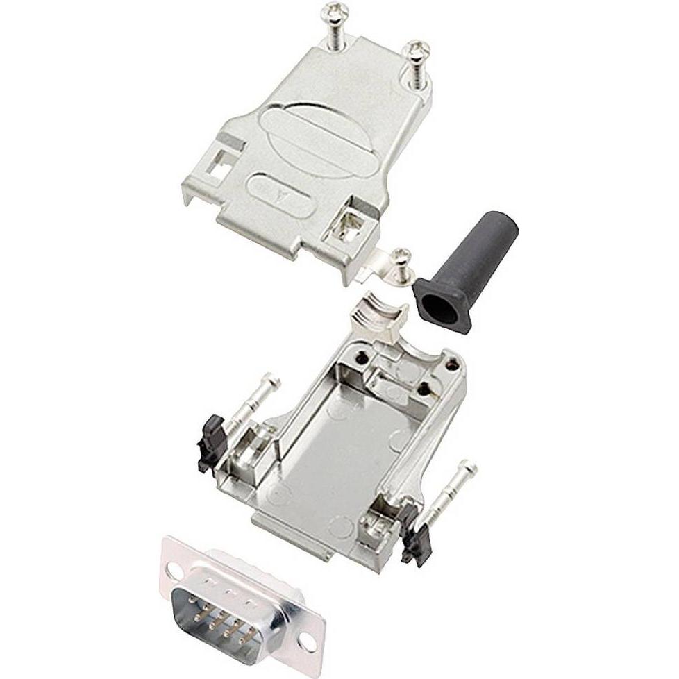 Encitech DTZF09-DBP-W-K 6355-8044-01 D-SUB Stiftleisten-Set 180 ° Polzahl (num):, Elektronikkabel + Stecker