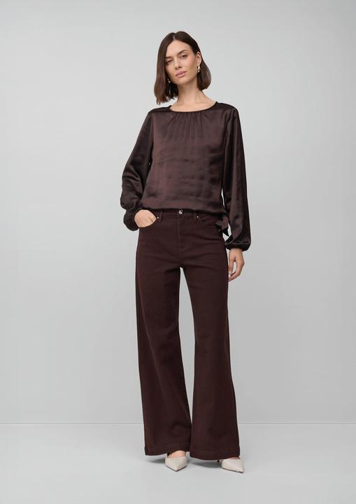 Immagine prodotto s.Oliver Bluse Satin-Bluse mit Binde-Detail am Saum (46)