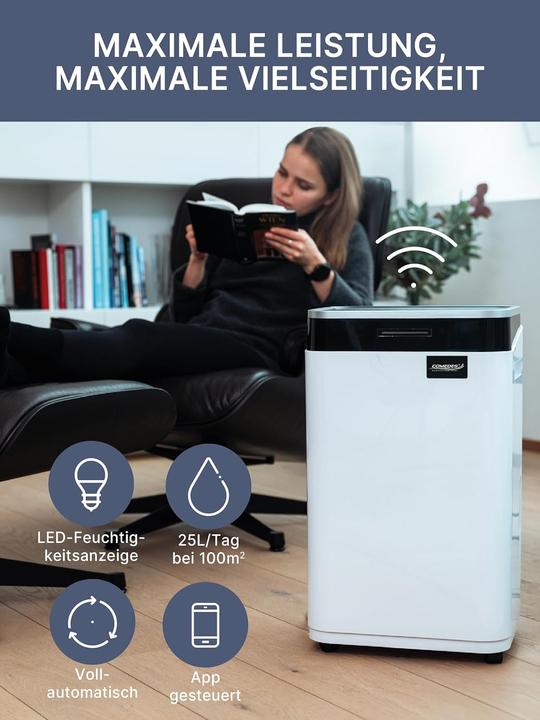 Actual product image Comedes Comedes Demecto 30 Eco dehumidifier, Wifi, up to 50m², 25 litres/day (50 m², 25 l/24h)