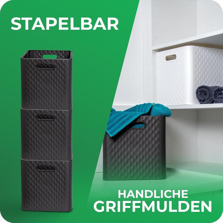 Produktbild Novaliv 6X Box 30x30x30 cm Kunststoff Boxen für Kallax Regal Körbe 30x30 Aufbewahrungsbox als Schran (30 x 30 x 30 cm, 25 l)