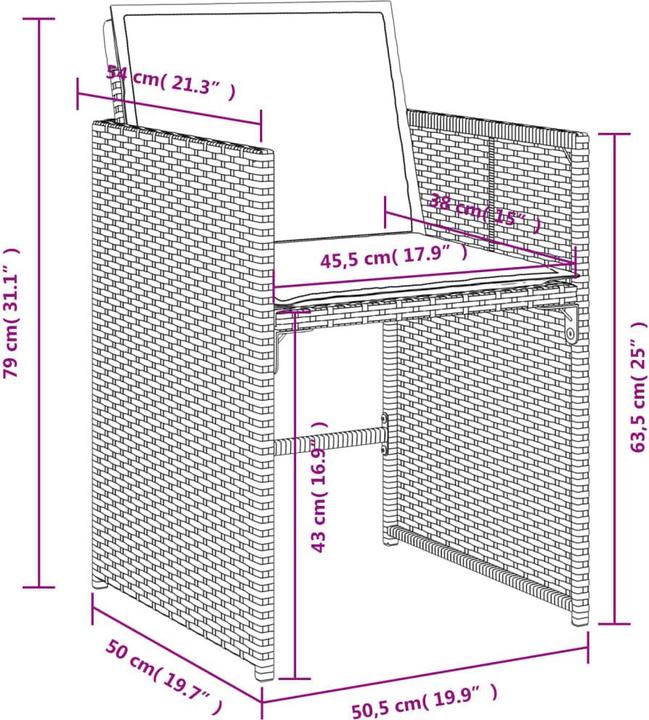 Produktbild vidaXL Garten Essgruppe