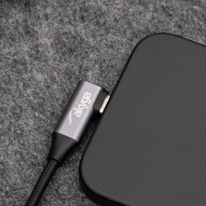 Actual product image Akyga USB cable USB-C® plug, Apple Lightning plug 30 cm black AK-USB-5 (0.30 m, USB 2.0)