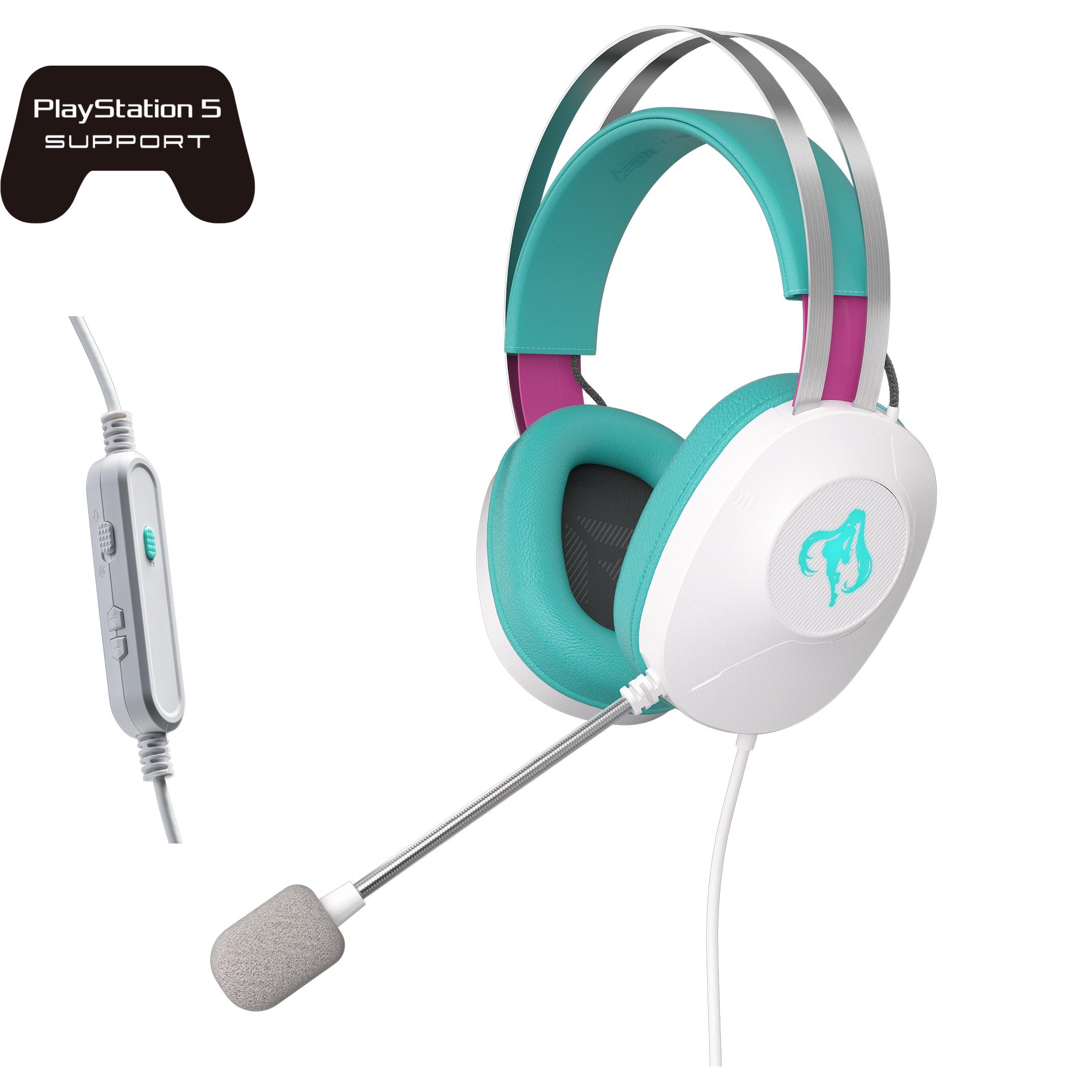ASUS TUF Gaming H1 Gen II Hatsune Miku Edition (Kabelgebunden), Gaming Headset, Türkis, Weiss, Pink